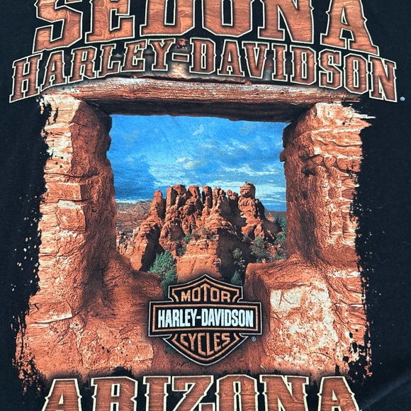 Harley-Davidson Black Tee with Eagle Graphic - Picture 3 of 3